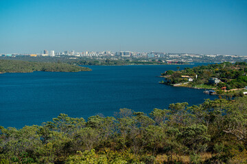 Brasilia, DF, Brazil on June 13, 2016. Lago Paranoa and the city of Brasilia in the background.