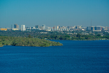 Brasilia, DF, Brazil on June 13, 2016. Lago Paranoa and the city of Brasilia in the background.