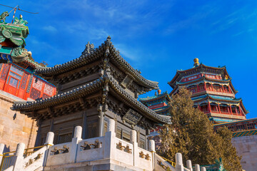 Baoyun Bronze Pavilion at the Summer Palace  in Beijing, China