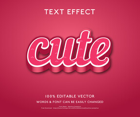 Vector Type effect with bold 3D style premium