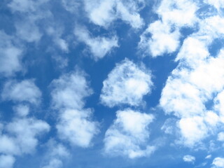 Obraz premium cielo azul con nubes blancas 