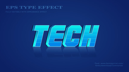 Vector Type effect with bold 3D style premium