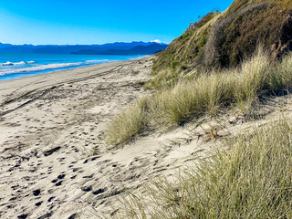 Fototapeta na wymiar Located at the eastern end of the Bay of Plenty, Opotiki Beach is a popular New Zealand holiday destination