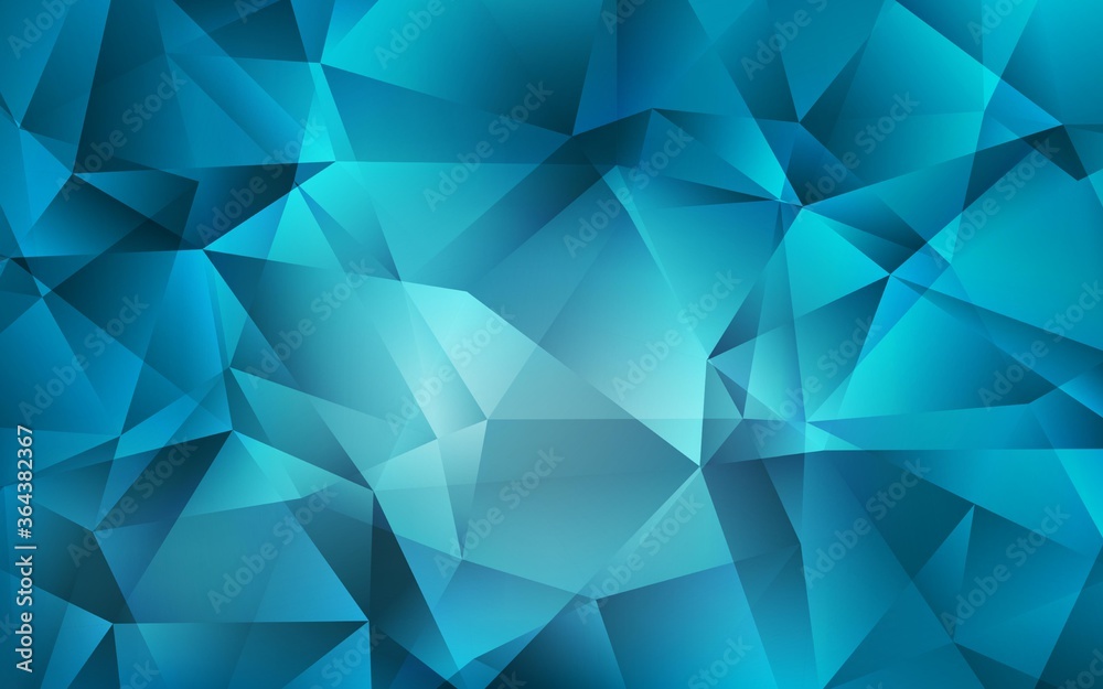 Sticker light blue vector triangle mosaic template. colorful illustration in abstract style with triangles. 