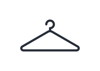 Hanger icon isolated on white background. Hanger sign vector for graphic design, logo, web site, social media, mobile app, illustration. Cloth. 
