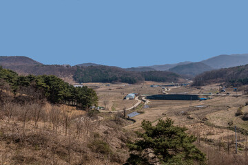 Fototapeta na wymiar Landscape of Korean farmland