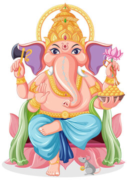 Lord Ganesha cartoon style