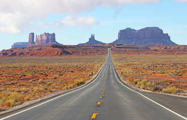 Famous highway in monument valley