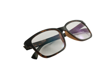 Eye glasses Isolated on white with clipping path.