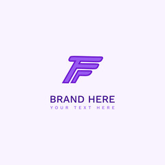 Letter F Modern Shape Logo Design Template Element, logo can used for web, mobile app, business, etc