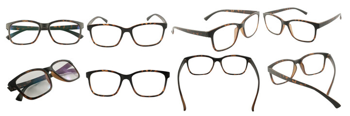 Eye glasses Isolated on white with clipping path.