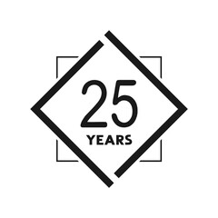 Design of 25 years anniversary symbol