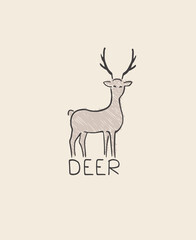Creative design of deer illustration