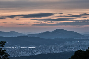 sunrise over the lake