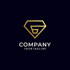 Initials G Gold Diamond  logo icon design  Stock Photos & Vectors 