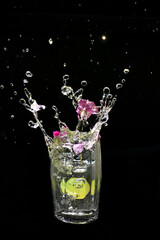 Beautiful closeup photograph of water splash.