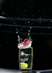 Beautiful closeup photograph of water splash.