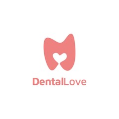 Tooth Teeth Dentist Dental dentistry Heart Love logo design vector