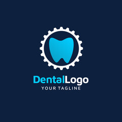 Fototapeta premium Gear & Dental Logo Template Design Vector