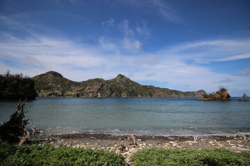 釣浜から望む兄島