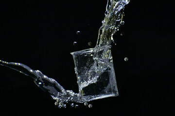 Beautiful closeup photograph of water splash.