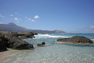 Blue lagoon falassarna beach crete island summer 2020 covid-19 holydays modern high quality prints