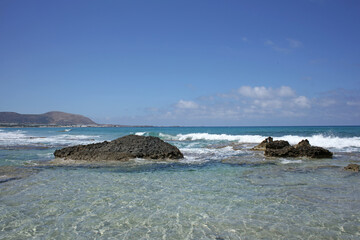 Blue lagoon falassarna beach crete island summer 2020 covid-19 holydays modern high quality prints