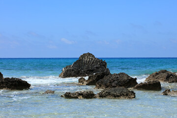Blue lagoon falassarna beach crete island summer 2020 covid-19 holydays modern high quality prints