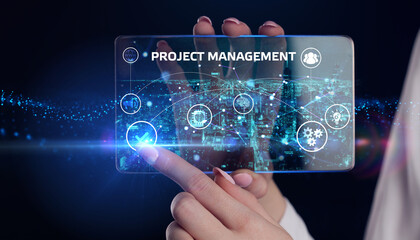 Project management concept. Business, Technology, Internet and network concept.