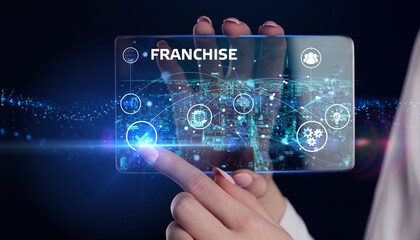 Franchise concept. Business, Technology, Internet and network concept.