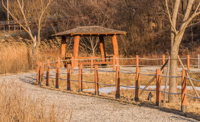 Korean style wooden gazebo