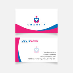Minimalist nonprofit design business card template