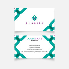 Minimalist beauty nonprofit flower design business card template