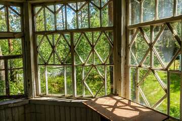 Abandoned and collapsing house. There was a camp for children.