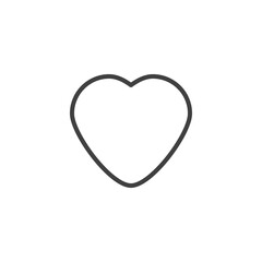 Heart, like line icon. linear style sign for mobile concept and web design. Love, heart outline vector icon. Symbol, logo illustration. Vector graphics
