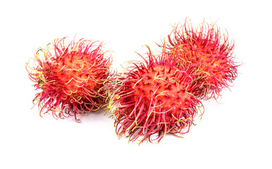 rambutan sweet fruit isolated on white background
