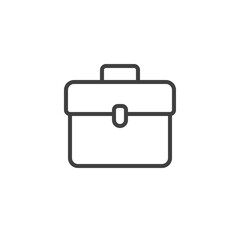 Briefcase portfolio line icon. linear style sign for mobile concept and web design. Document portfolio outline vector icon. Symbol, logo illustration. Vector graphics