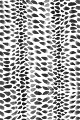 Abstract background. Brush strokes watercolor, paint spots, animal print. Children sketch doodle hand drawn, black and white