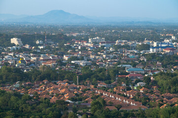 Obraz premium Cityscape view of Chiang Rai province the northernmost large city in Thailand.