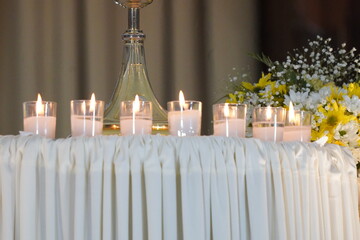 wedding, table, restaurant, church, dinner, event, interior, party, glass, banquet, white, decoration, celebration, setting, flower, reception, wine, catering, candle, flowers, room, napkin, food, alt