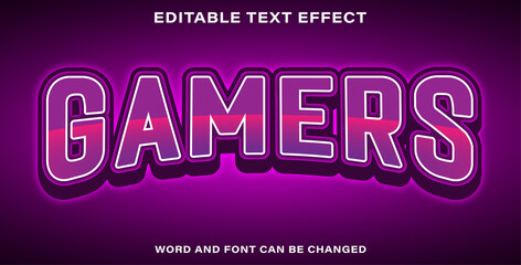 Editable text effect gamers
