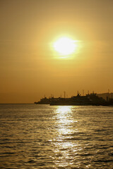 Fototapeta premium Eskihisar sunset