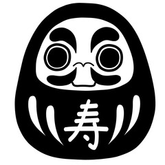 寿のダルマ　シルエット