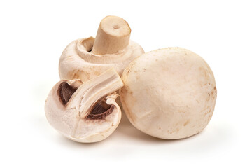 Fototapeta na wymiar Fresh Champignon mushrooms, isolated on white background