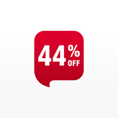 44 discount, Sales Vector badges for Labels, , Stickers, Banners, Tags, Web Stickers, New offer. Discount origami sign banner