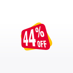 44 discount, Sales Vector badges for Labels, , Stickers, Banners, Tags, Web Stickers, New offer. Discount origami sign banner