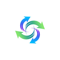 twisted arrows for business logo design