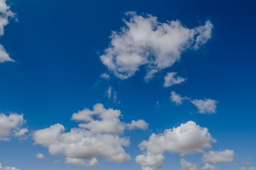 Naklejka na ściany i meble Beautiful blue sky and clouds. Cloudscape Background
