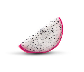 Dragon fruit isolated on white background.clipping path.