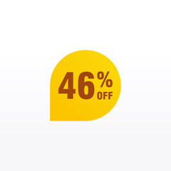 46 discount, Sales Vector badges for Labels, , Stickers, Banners, Tags, Web Stickers, New offer. Discount origami sign banner
